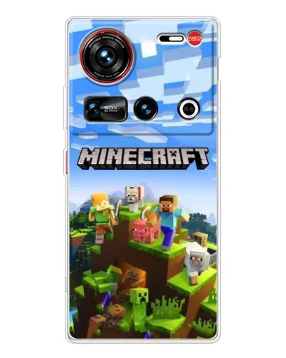 Чехол для ZTE Nubia Z70 Ultra с картинкой «Minecraft классический мир»