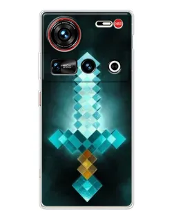 Чехол для ZTE Nubia Z70 Ultra с картинкой «Алмазный меч неон» Чехол для ZTE Nubia Z70 Ultra с картинкой «Алмазный меч неон»