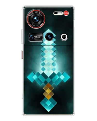 Чехол для ZTE Nubia Z70 Ultra с картинкой «Алмазный меч неон»