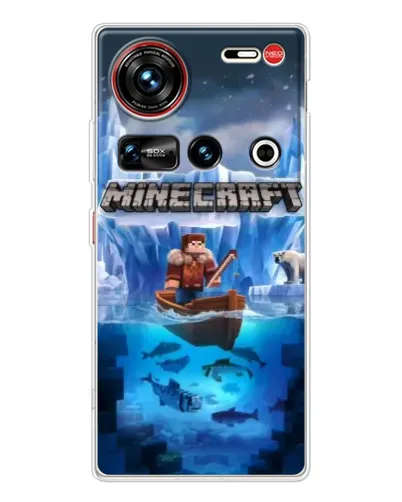 Чехол для ZTE Nubia Z70 Ultra с картинкой «Minecraft ледяной мир»