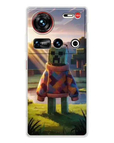 Чехол для ZTE Nubia Z70 Ultra с картинкой «Крипер в свитере»