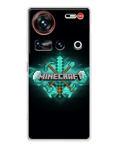 Чехол для ZTE Nubia Z70 Ultra с картинкой «Minecraft Diamond лого»