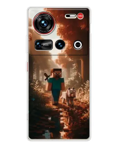 Чехол для ZTE Nubia Z70 Ultra с картинкой «Стив в лесу»