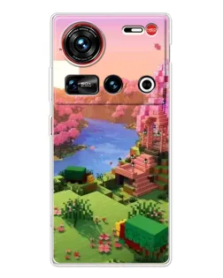 Чехол для ZTE Nubia Z70 Ultra с картинкой «Розовое дерево Minecraft» Чехол для ZTE Nubia Z70 Ultra с картинкой «Розовое дерево Minecraft»