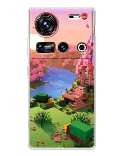 Чехол для ZTE Nubia Z70 Ultra с картинкой «Розовое дерево Minecraft»