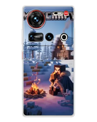 Чехол для ZTE Nubia Z70 Ultra с картинкой «Зимний Minecraft»