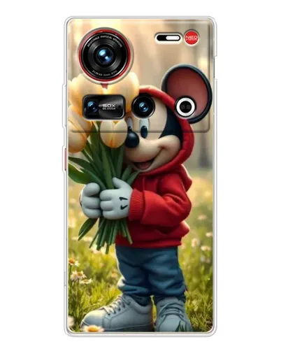 Чехол для ZTE Nubia Z70 Ultra с картинкой «Микки с тюльпанами» Чехол для ZTE Nubia Z70 Ultra с картинкой «Микки с тюльпанами»