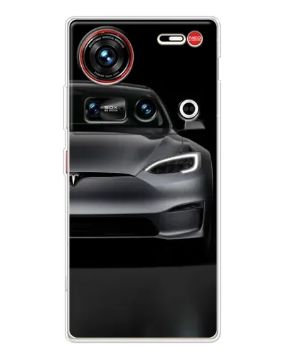 Чехол для ZTE Nubia Z70 Ultra с картинкой «Tesla Model S Look»
