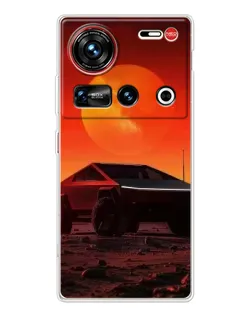 Чехол для ZTE Nubia Z70 Ultra с картинкой «Cybertruck на Марсе»