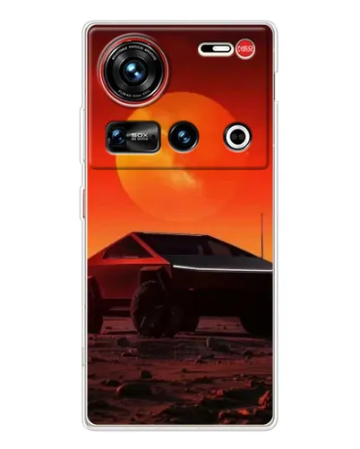 Чехол для ZTE Nubia Z70 Ultra с картинкой «Cybertruck на Марсе»