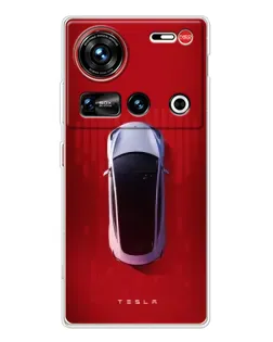 Чехол для ZTE Nubia Z70 Ultra с картинкой «Tesla Top View»