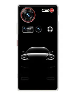 Чехол для ZTE Nubia Z70 Ultra с картинкой «Силуэт Tesla Night»