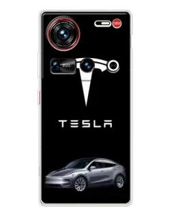 Чехол для ZTE Nubia Z70 Ultra с картинкой «Tesla Model Y» Чехол для ZTE Nubia Z70 Ultra с картинкой «Tesla Model Y»