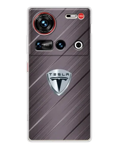 Чехол для ZTE Nubia Z70 Ultra с картинкой «Металлическая текстура Tesla»