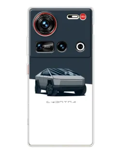 Чехол для ZTE Nubia Z70 Ultra с картинкой «Серебристый Cybertruck Tesla» Чехол для ZTE Nubia Z70 Ultra с картинкой «Серебристый Cybertruck Tesla»