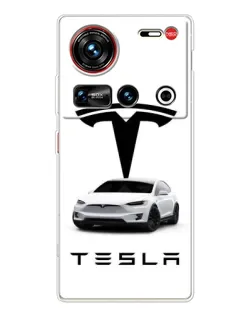 Чехол для ZTE Nubia Z70 Ultra с картинкой «Tesla White Style» Чехол для ZTE Nubia Z70 Ultra с картинкой «Tesla White Style»