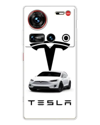 Чехол для ZTE Nubia Z70 Ultra с картинкой «Tesla White Style»