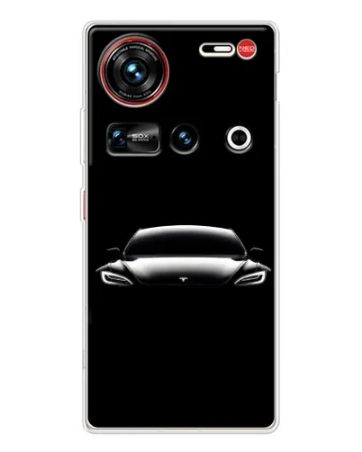 Чехол для ZTE Nubia Z70 Ultra с картинкой «Фары Tesla Night»
