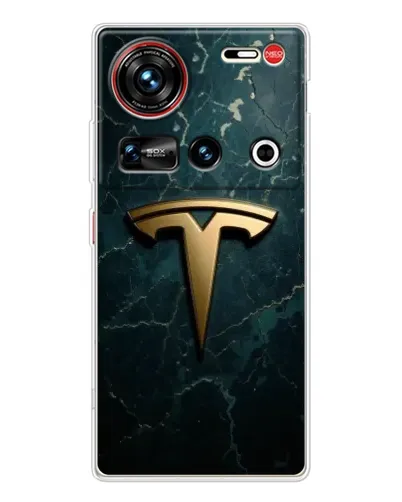Чехол для ZTE Nubia Z70 Ultra с картинкой «Мраморная Tesla Gold»