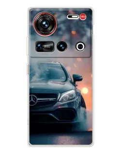 Чехол для ZTE Nubia Z70 Ultra с картинкой «Mercedes — ночной город»