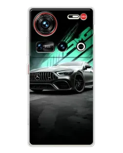 Чехол для ZTE Nubia Z70 Ultra с картинкой «Темный Mercedes AMG»