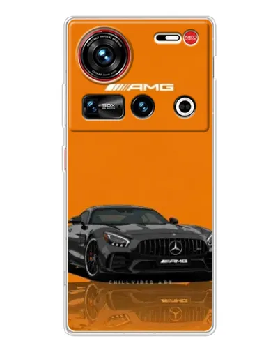 Чехол для ZTE Nubia Z70 Ultra с картинкой «Оранжевый Mercedes AMG»