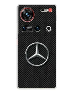 Чехол для ZTE Nubia Z70 Ultra с картинкой «Карбоновый Mercedes стиль»