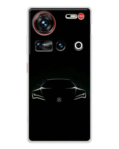 Чехол для ZTE Nubia Z70 Ultra с картинкой «Mercedes — силуэт авто» Чехол для ZTE Nubia Z70 Ultra с картинкой «Mercedes — силуэт авто»