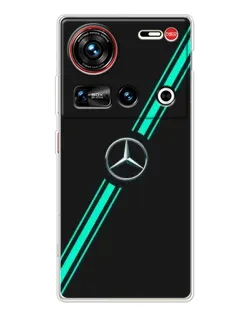 Чехол для ZTE Nubia Z70 Ultra с картинкой «Спортивные линии Mercedes»
