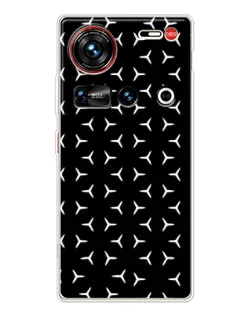 Чехол для ZTE Nubia Z70 Ultra с картинкой «Mercedes паттерн звезд»