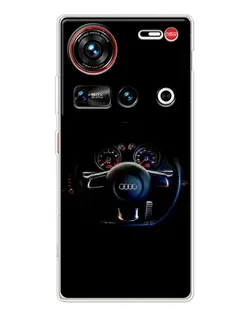 Чехол для ZTE Nubia Z70 Ultra с картинкой «Салон Audi — руль» Чехол для ZTE Nubia Z70 Ultra с картинкой «Салон Audi — руль»