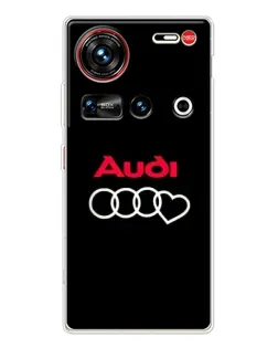 Чехол для ZTE Nubia Z70 Ultra с картинкой «Логотип Audi Heart»