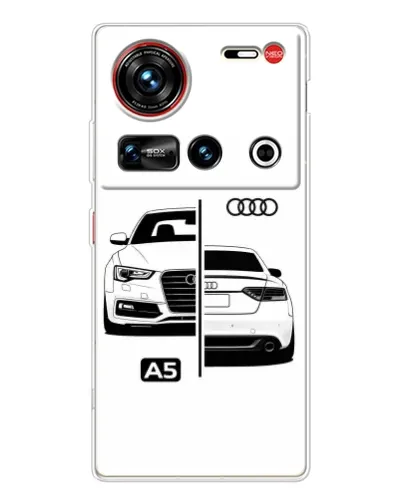 Чехол для ZTE Nubia Z70 Ultra с картинкой «Audi — контрастный дизайн»