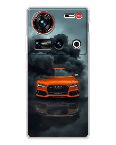 Чехол для ZTE Nubia Z70 Ultra с картинкой «Audi в облаках дыма»
