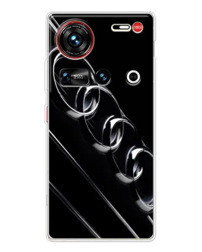 Чехол для ZTE Nubia Z70 Ultra с картинкой «Audi — абстрактные кольца»