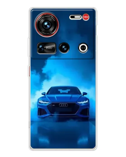 Чехол для ZTE Nubia Z70 Ultra с картинкой «Audi — голубая энергия»