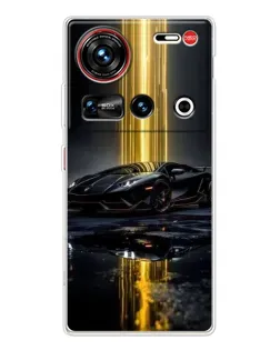 Чехол для ZTE Nubia Z70 Ultra с картинкой «Ночной Lamborghini драйв»