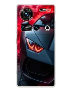 Чехол для ZTE Nubia Z70 Ultra с картинкой «Lamborghini красное сияние»