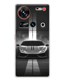 Чехол для ZTE Nubia Z70 Ultra с картинкой «Lamborghini симметрия дорог» Чехол для ZTE Nubia Z70 Ultra с картинкой «Lamborghini симметрия дорог»