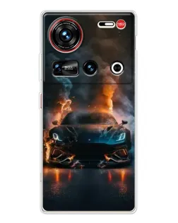 Чехол для ZTE Nubia Z70 Ultra с картинкой «Lamborghini дымная эстетика» Чехол для ZTE Nubia Z70 Ultra с картинкой «Lamborghini дымная эстетика»