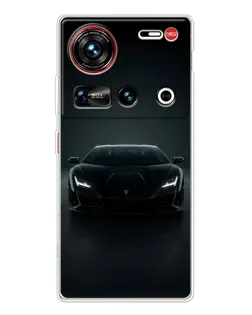 Чехол для ZTE Nubia Z70 Ultra с картинкой «Черный Lamborghini Aventador» Чехол для ZTE Nubia Z70 Ultra с картинкой «Черный Lamborghini Aventador»