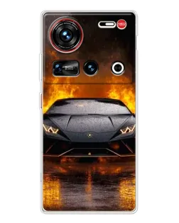 Чехол для ZTE Nubia Z70 Ultra с картинкой «Lamborghini в огне» Чехол для ZTE Nubia Z70 Ultra с картинкой «Lamborghini в огне»