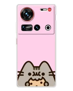 Чехол для ZTE Nubia Z70 Ultra с картинкой «Pusheen и печенье» Чехол для ZTE Nubia Z70 Ultra с картинкой «Pusheen и печенье»
