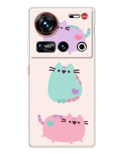 Чехол для ZTE Nubia Z70 Ultra с картинкой «Pusheen трио»