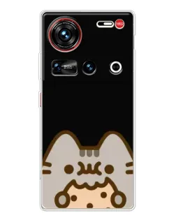 Чехол для ZTE Nubia Z70 Ultra с картинкой «Пушин на черном»