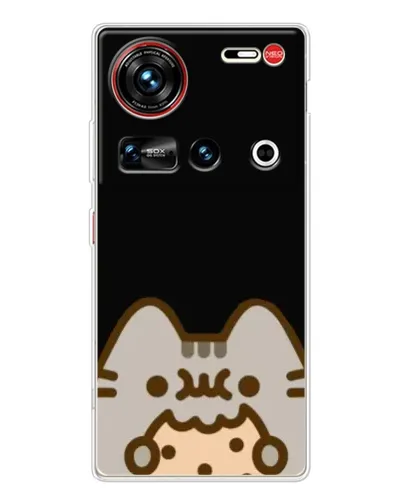 Чехол для ZTE Nubia Z70 Ultra с картинкой «Пушин на черном»