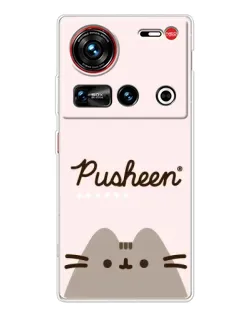 Чехол для ZTE Nubia Z70 Ultra с картинкой «Pusheen логотип»
