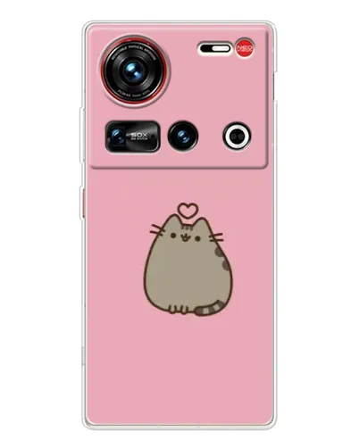 Чехол для ZTE Nubia Z70 Ultra с картинкой «Pusheen сердце»