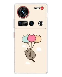 Чехол для ZTE Nubia Z70 Ultra с картинкой «Пушин на шариках»