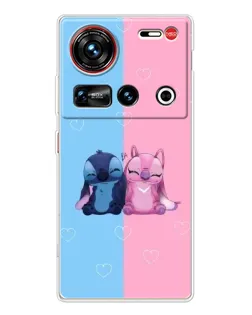 Чехол для ZTE Nubia Z70 Ultra с картинкой «Stitch и Angel Love» Чехол для ZTE Nubia Z70 Ultra с картинкой «Stitch и Angel Love»